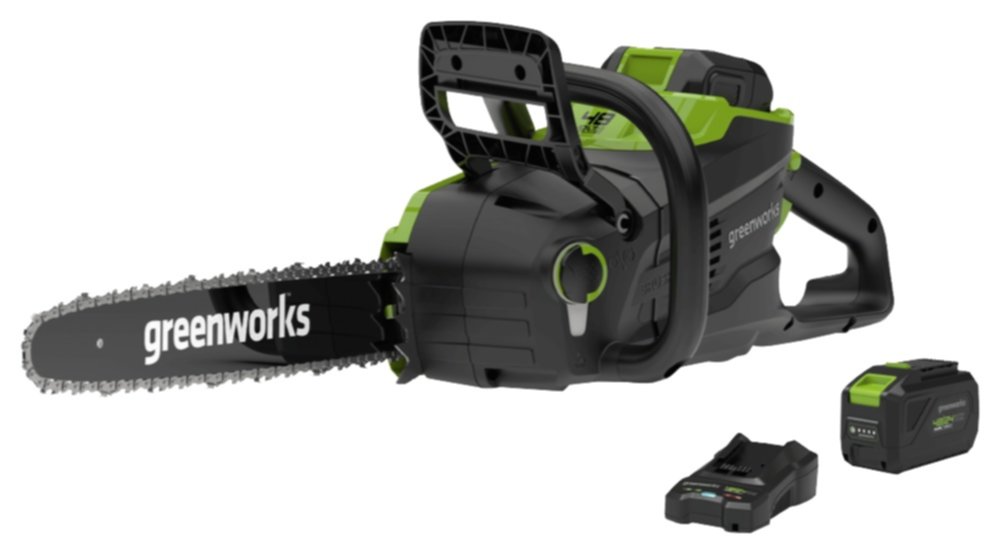 Tronçonneuse 48V + batterie 4 Ah + chargeur - GREENWORKS