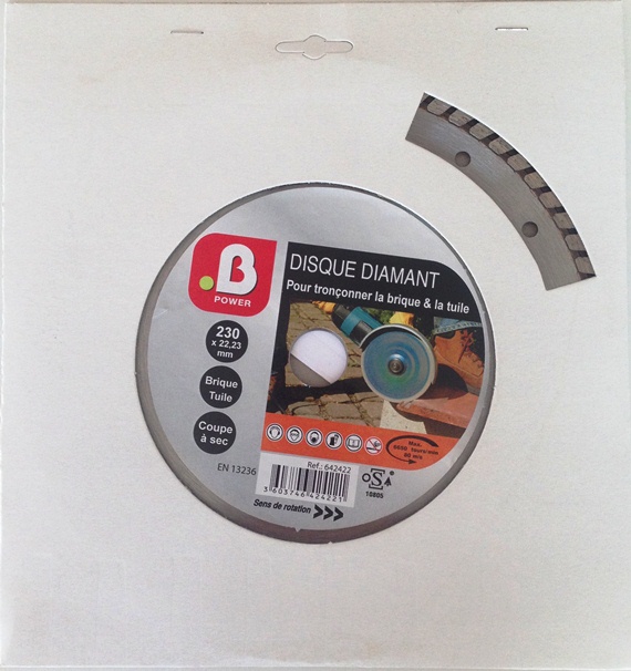 Disque diamant turbo j 230mm - B POWER