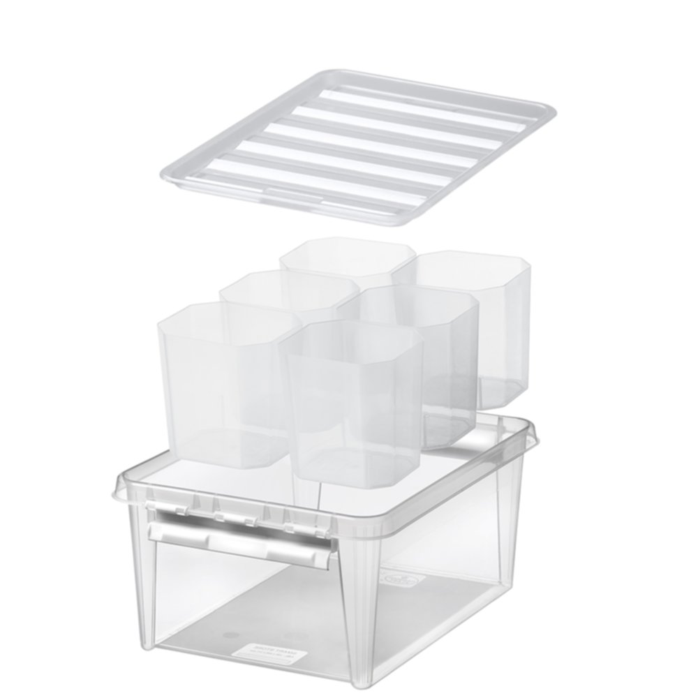 Boîte rangement plastique 6 compartiments 14L 40x30x18cm Classic 15 - SmartStore