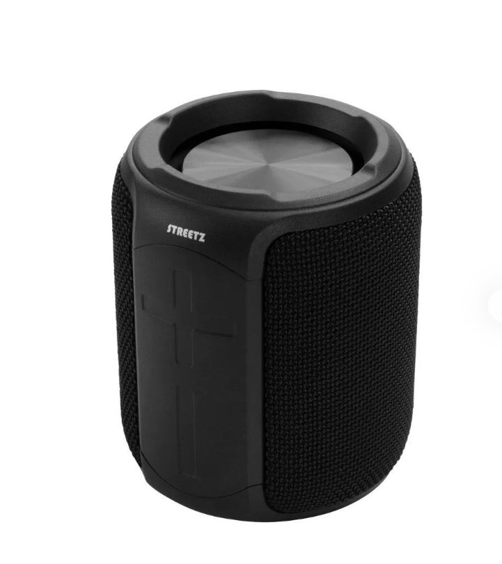 Enceinte sans fil 2x5W Bluetooth Etanche 10m USB-C Micro SD Noir - STREETZ