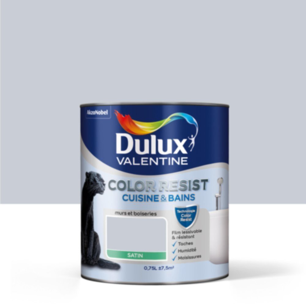 Peinture Pièces humides Color Resist Cuisine & Bains Hammam Satin 0,75L - DULUX VALENTINE