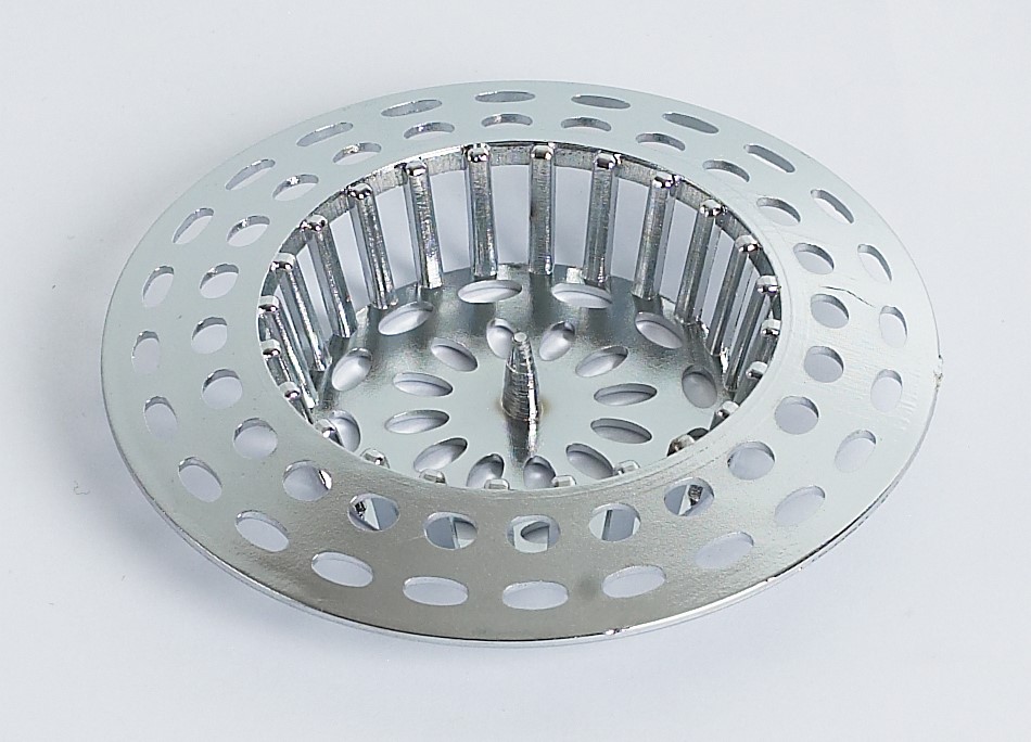 Grille d'écoulement chrome polypropylène diamètre 7cm