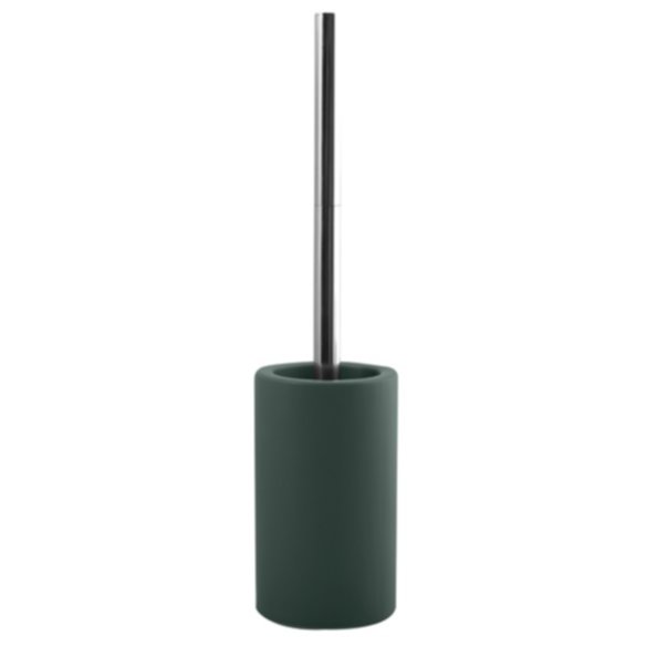 Brosse WC avec support en céramique dark green