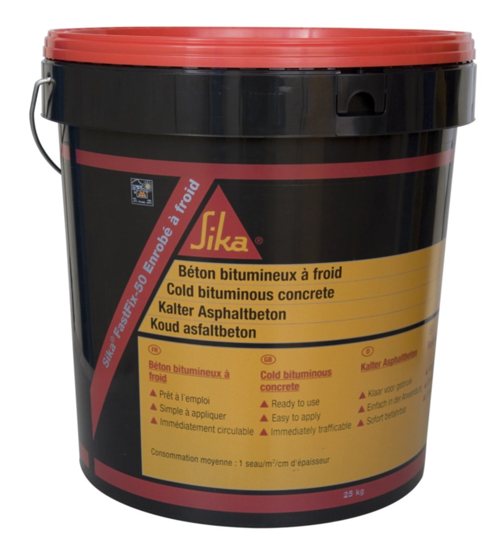 Béton Bitumeux à froid Fastfix®-50 Noir 25kg - SIKA