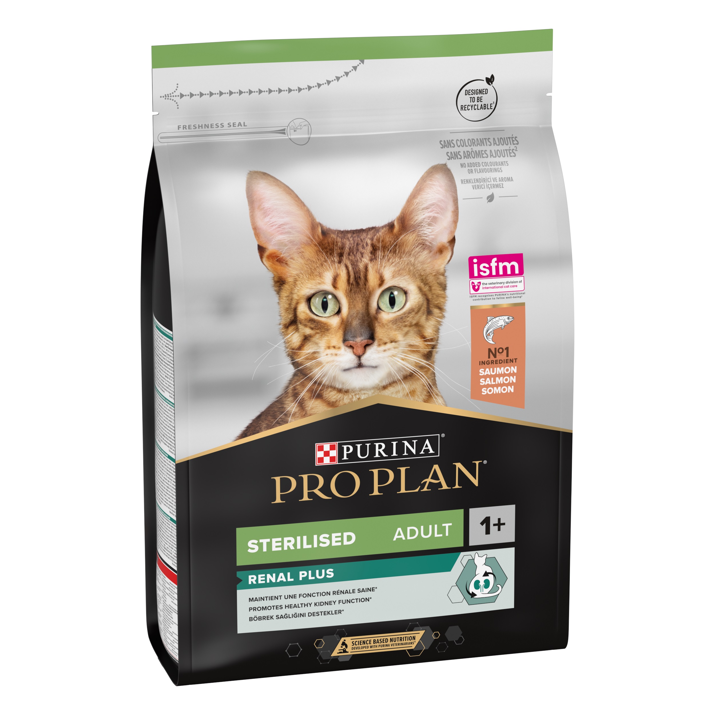 Croquettes Pro Plan Sterilised Adult Optirenal Riche en Saumon 3kg pour chat adulte stérilisé