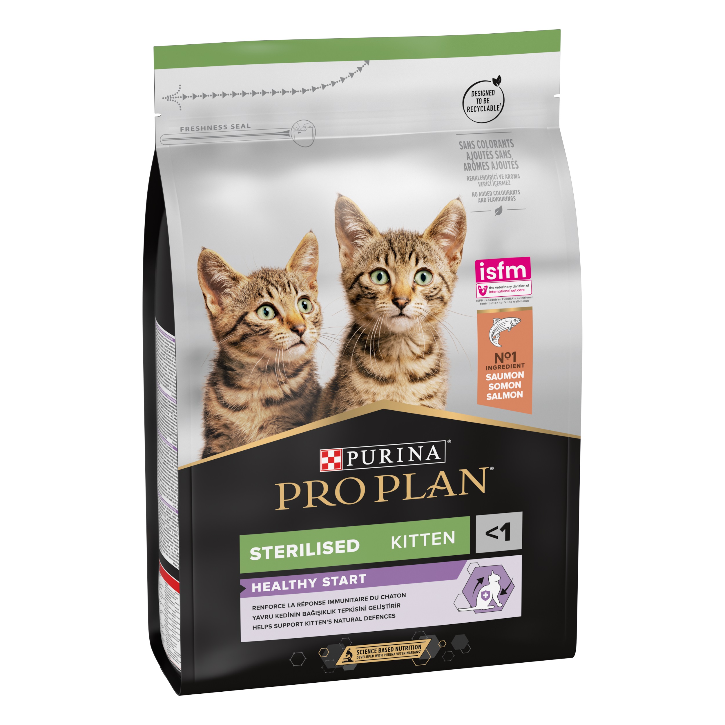 Aliment optistart chaton stérilisé 3 kg saumon