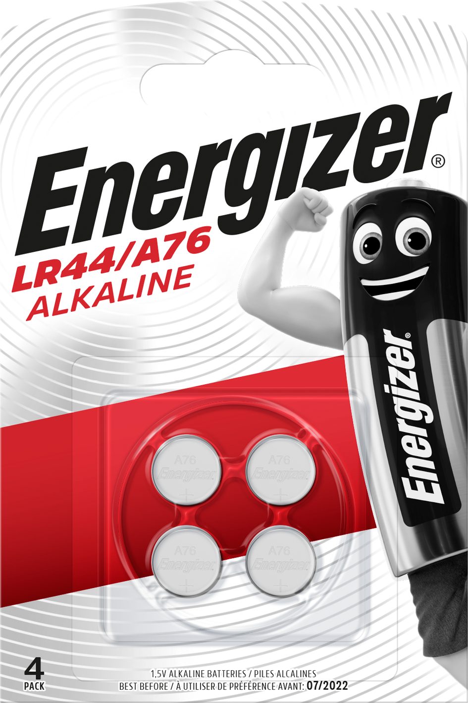 Pile LR44 1.5V Alcaline Energizer Bouton B4