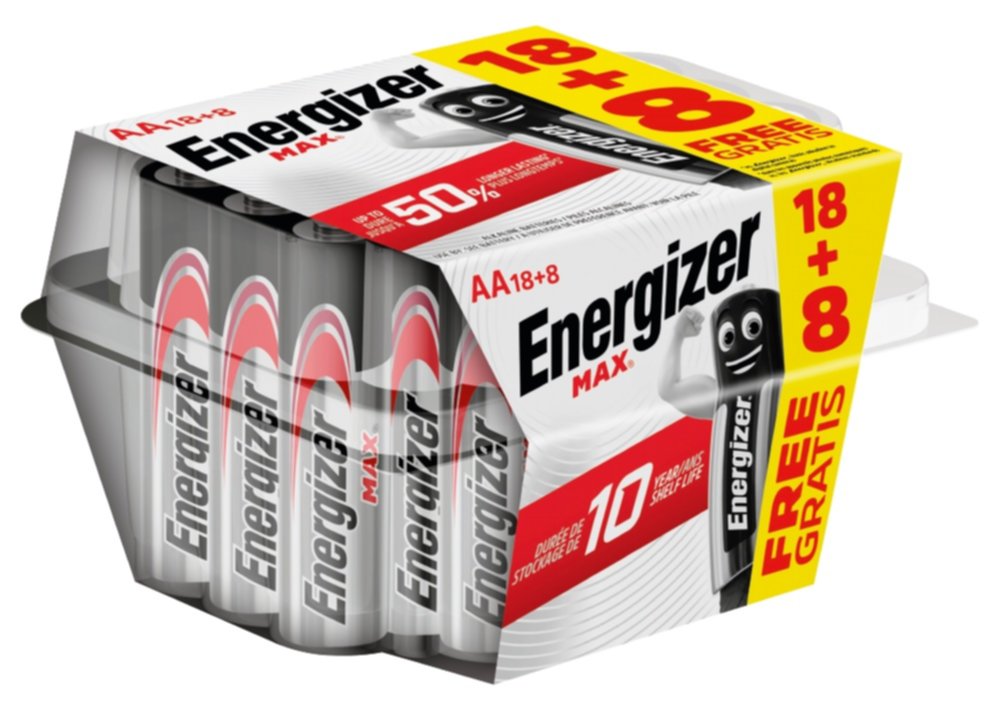 18+8 gratuites Piles Alcaline AA LR6 - ENERGIZER