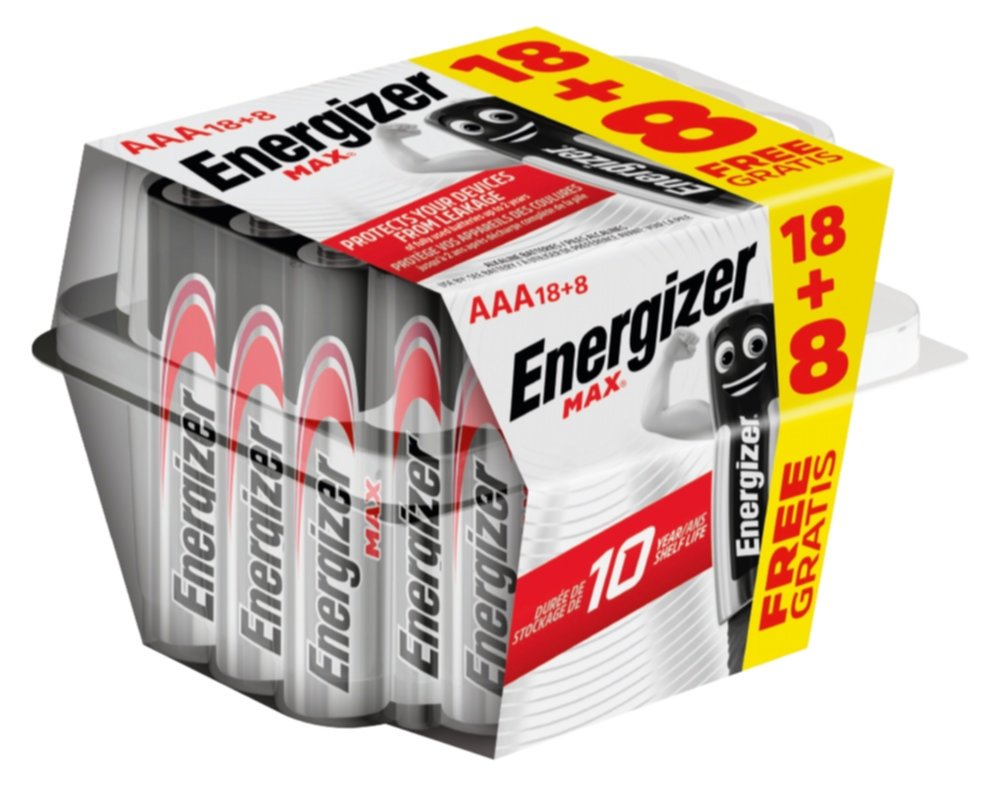 18+8 gratuites piles Alcaline AAA LR3 - ENERGIZER