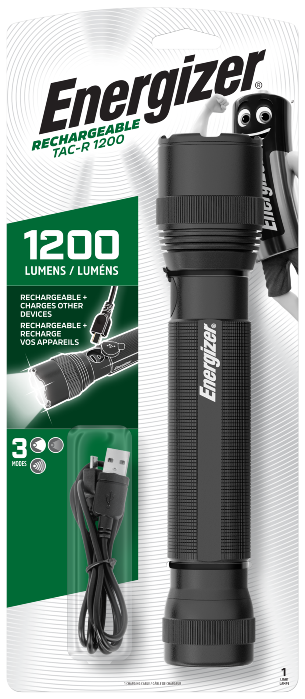 Lampe torche LED rechargeable 1200lm - ENERGIZER