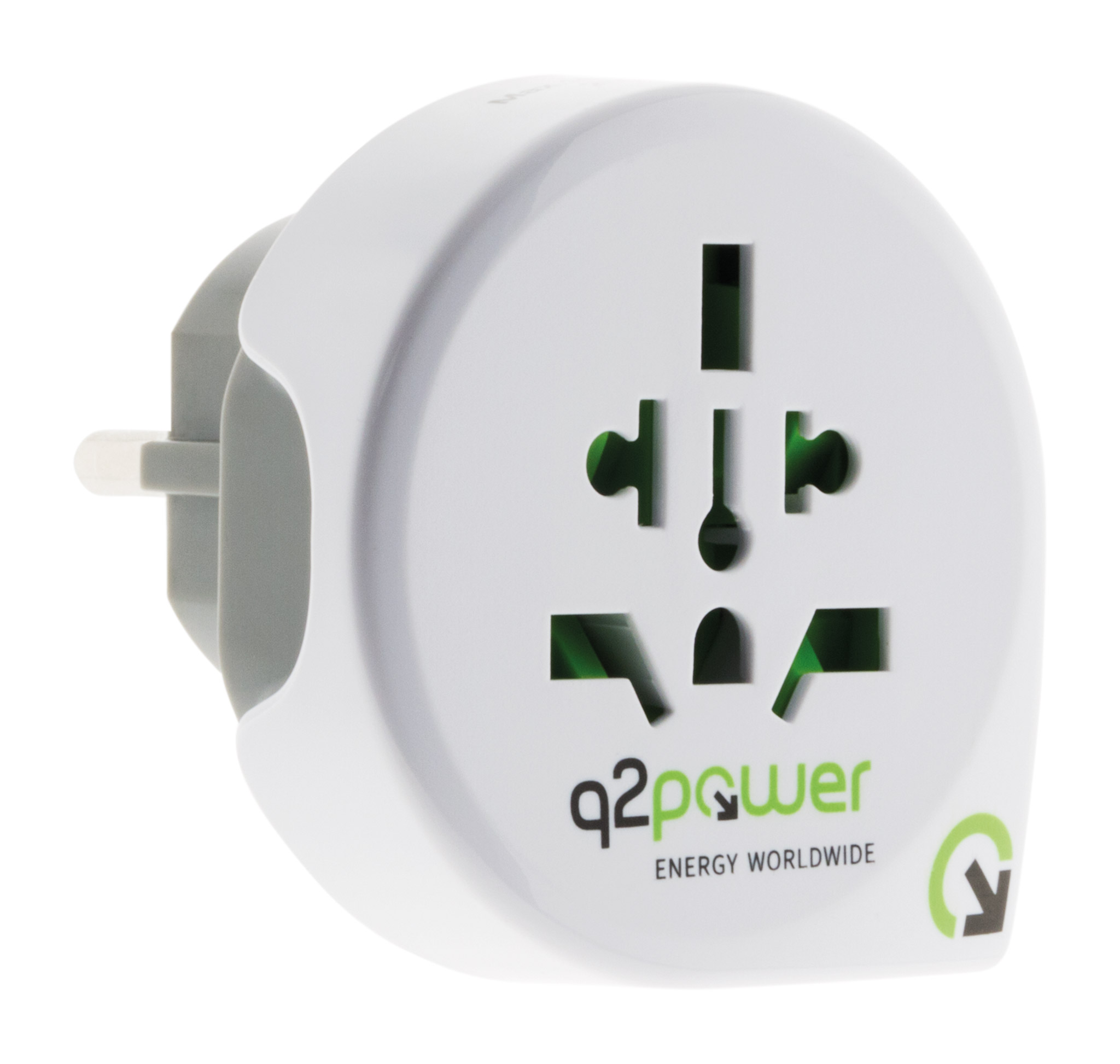 Adaptateur de voyage monde-europe + usb q2 power