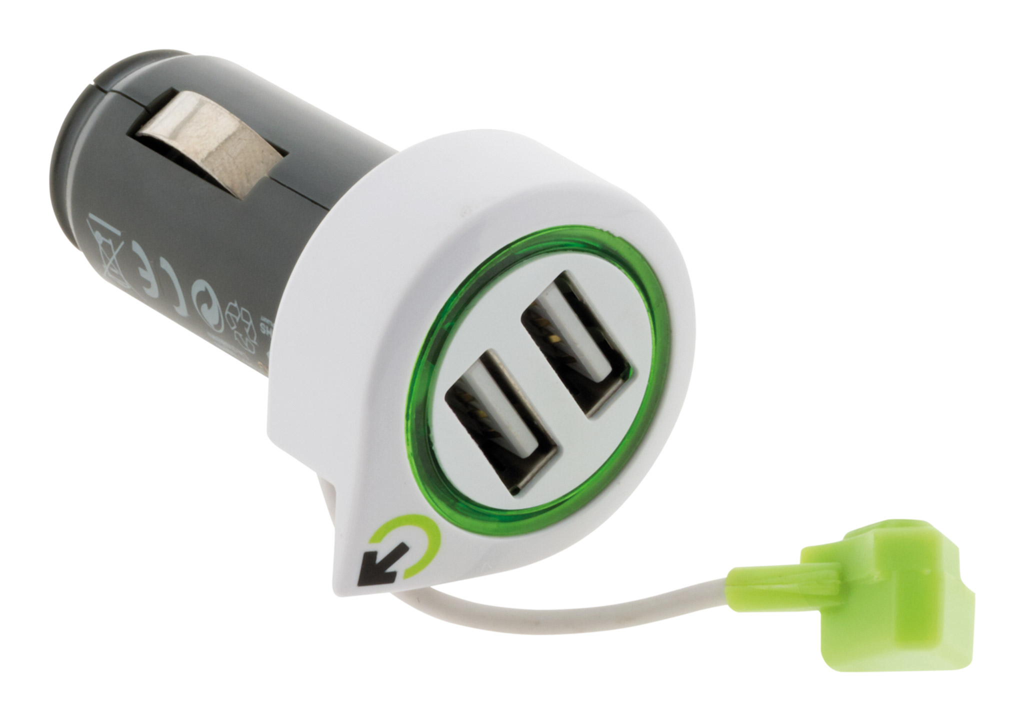 Chargeur voiture + 2 usb q2 power