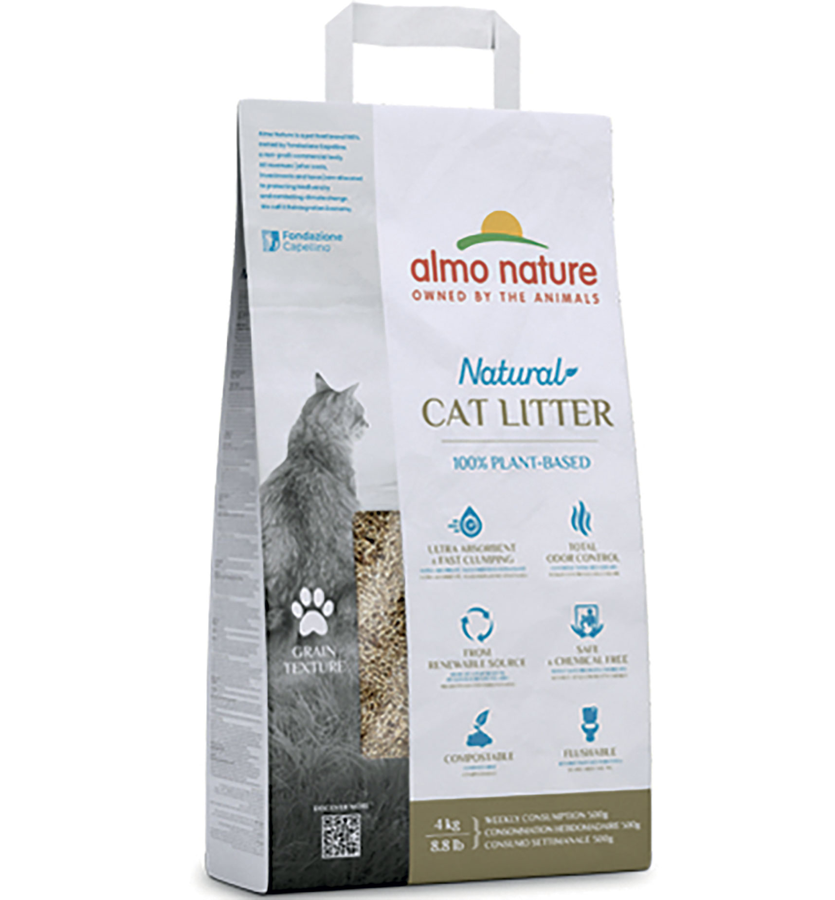 Litière naturelle cat litter grain texture 4 kg