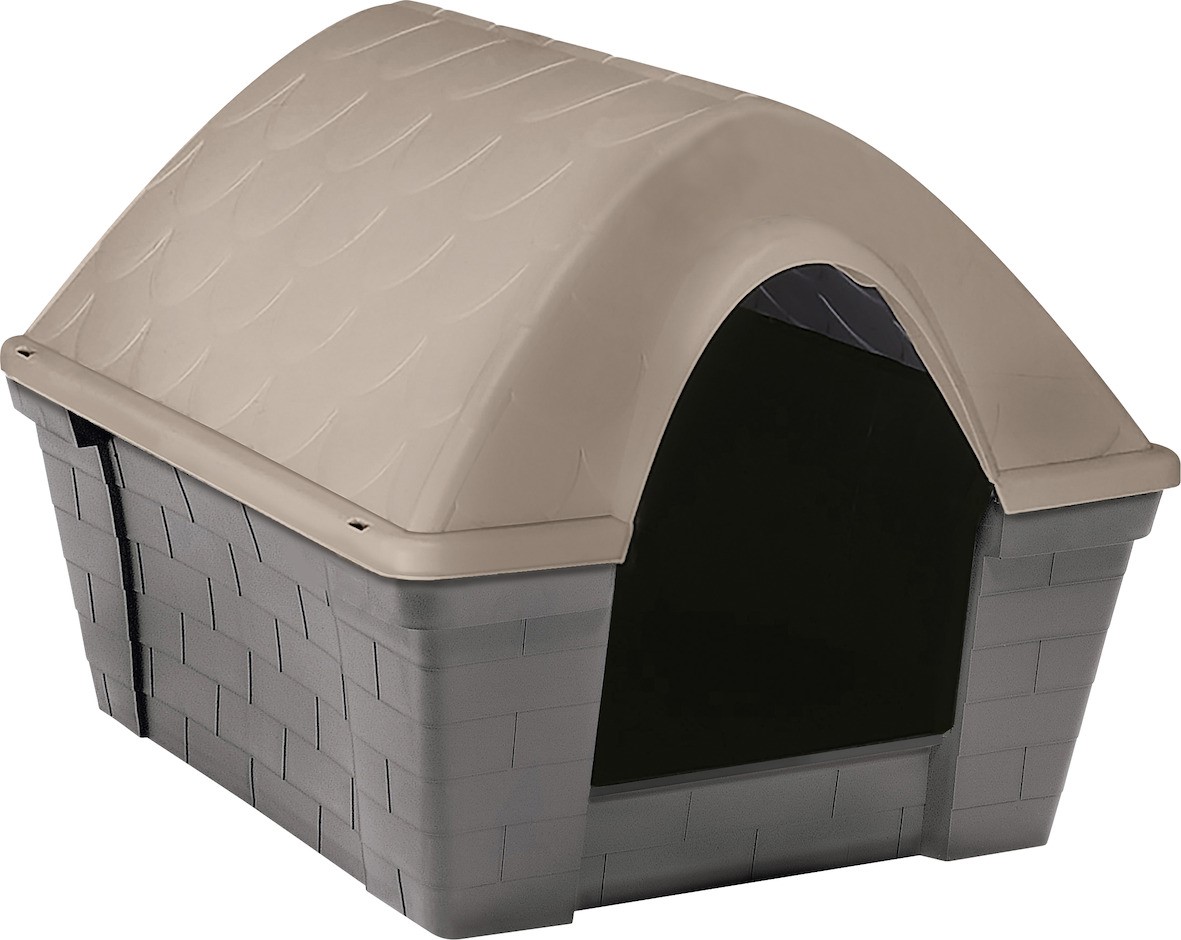 Niche en plastique casa felice pour chien 82 x 68 x 62 cm gris et taupe - ZOLUX