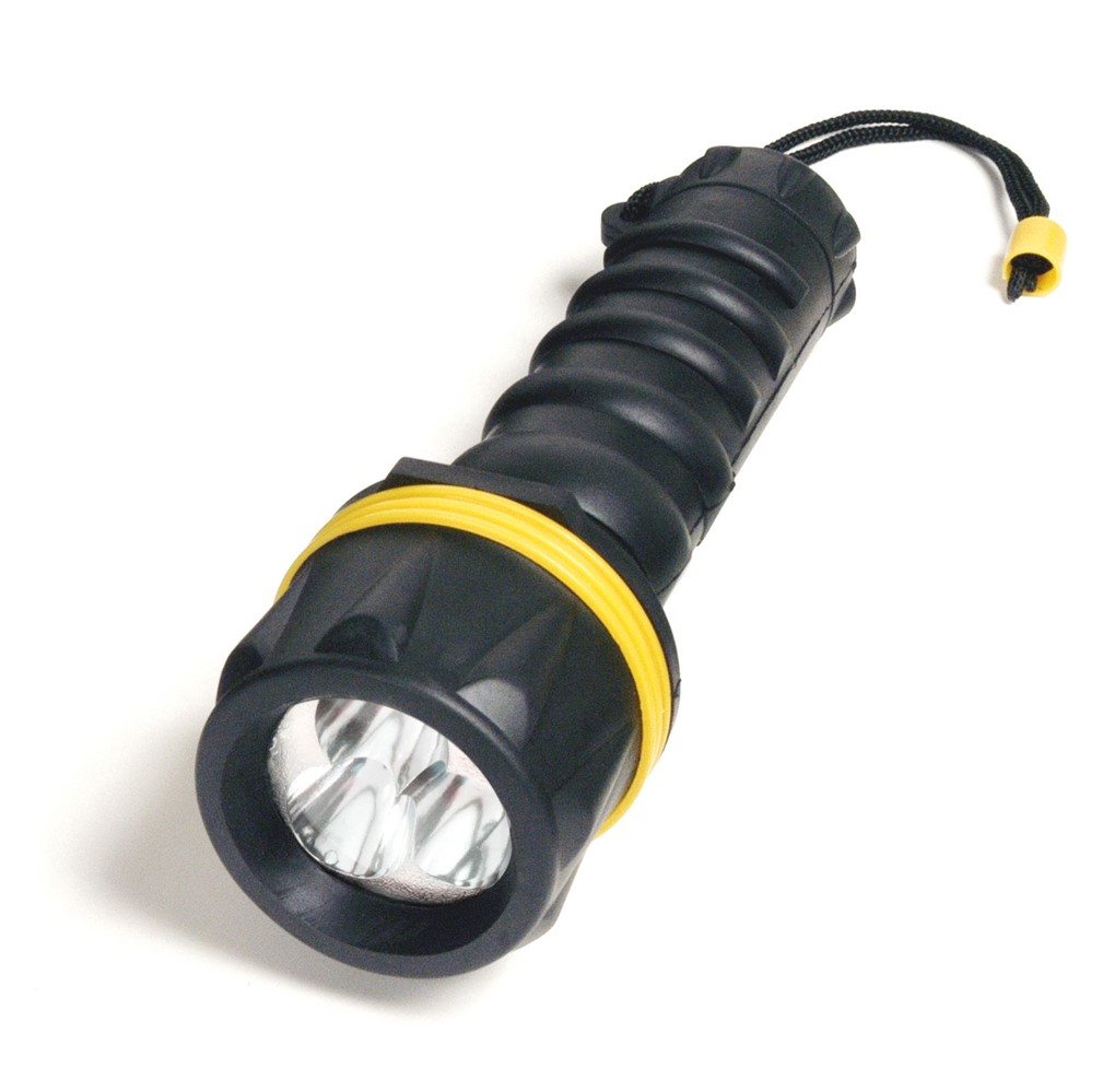 Lampe torche 3 led caoutchouc piles Dx2 non fournies - VELAMP