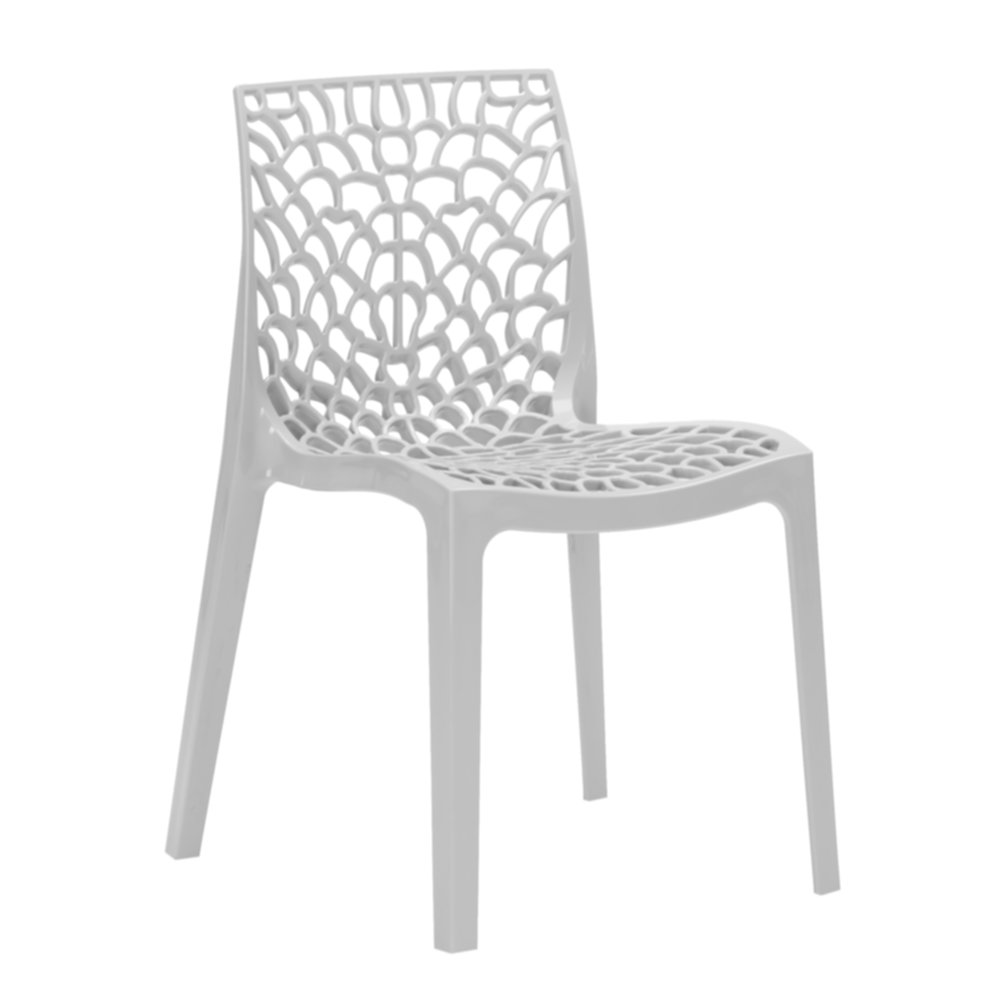 Chaise de jardin résine Gruvyer 52 x 51 x 81 cm gris perle