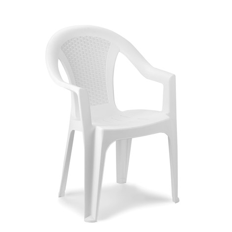 Fauteuil bas blanc avec dossier Ischia - PROGARDEN