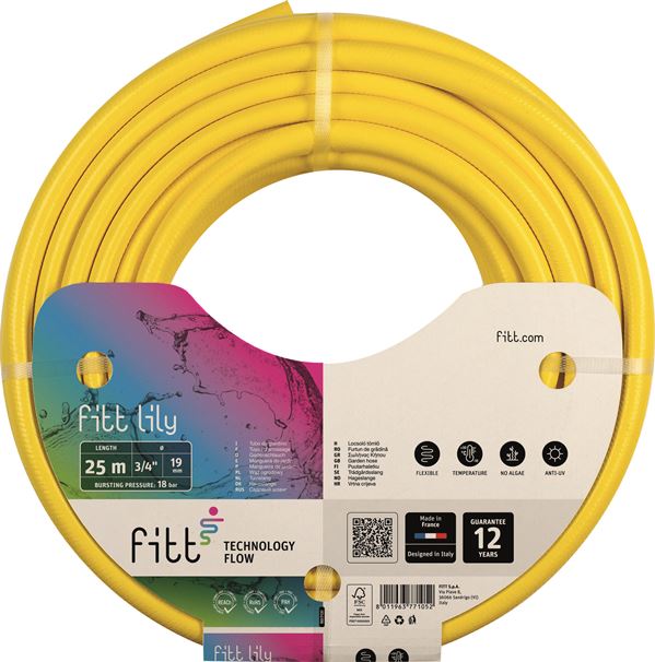 Tuyau d’arrosage fitt lily 19mm 25m