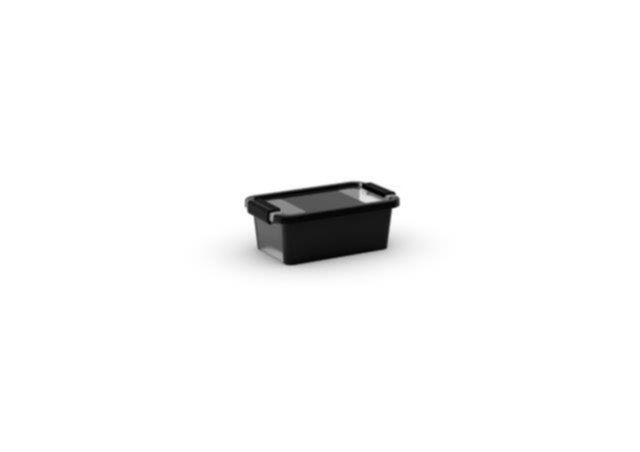 Boîte de rangement BiBox plastique à couvercle 3 L noir - KIS