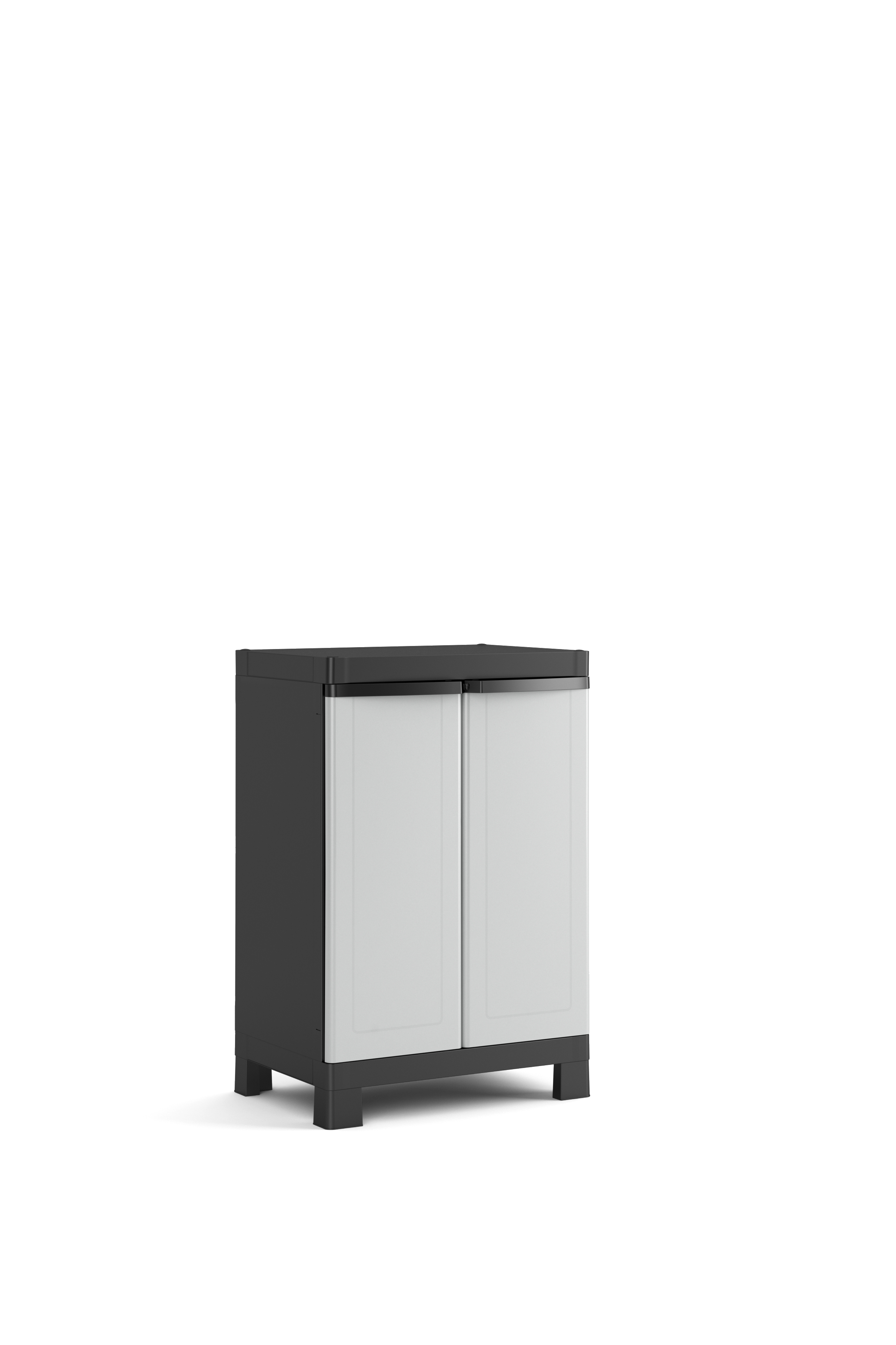 Armoire basse résine Practical 97 x 65 x 45 gris/noir - KETER