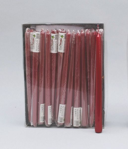 Bougie lisse rouge 25cm x36