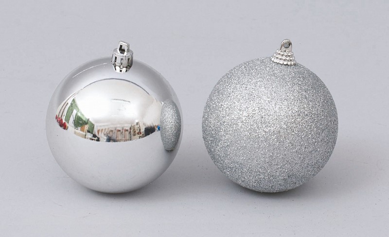 Boule de Noël argent 8cm