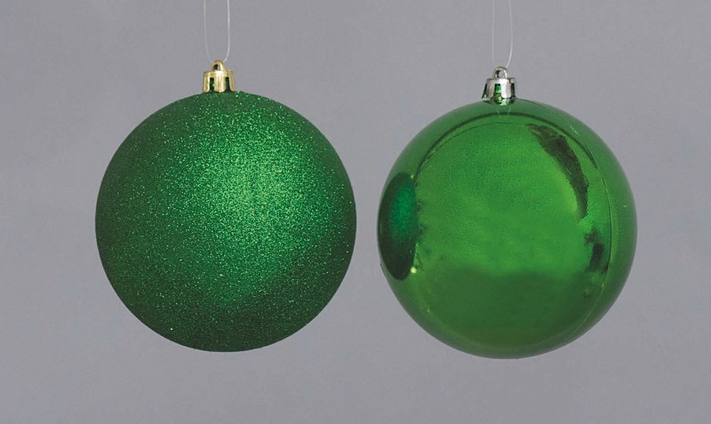 Boule de Noël plastique vert ∅10cm