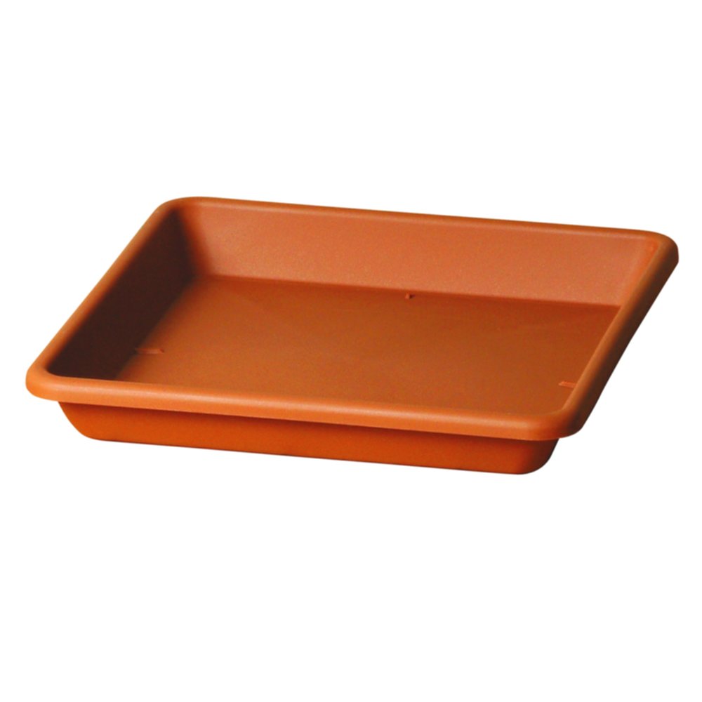 Soucoupe Plastique 27x27x3,9cm Marron - DECOLINES