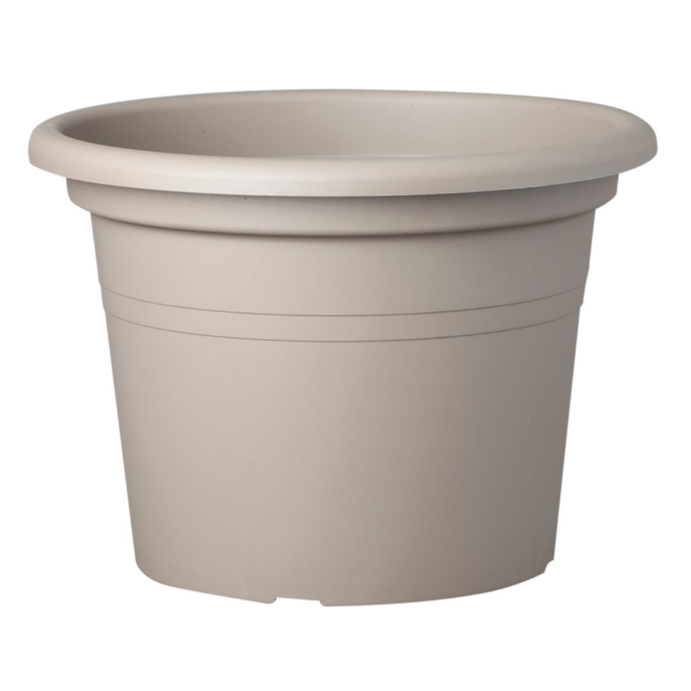 Pot cylindrique en Plastique Injecté Taupe Ø25cm