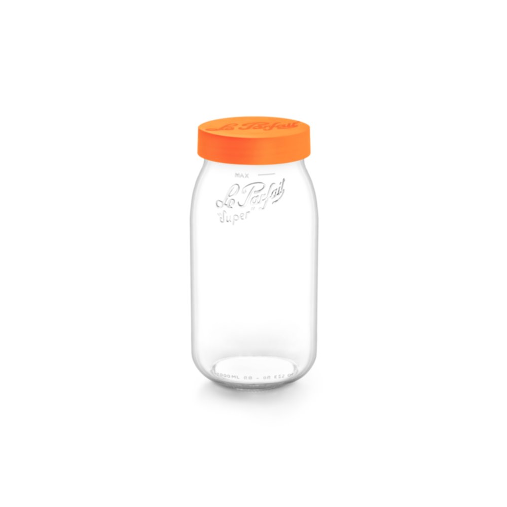 Bocal en verre Color Vis 2L Orange - LE PARFAIT