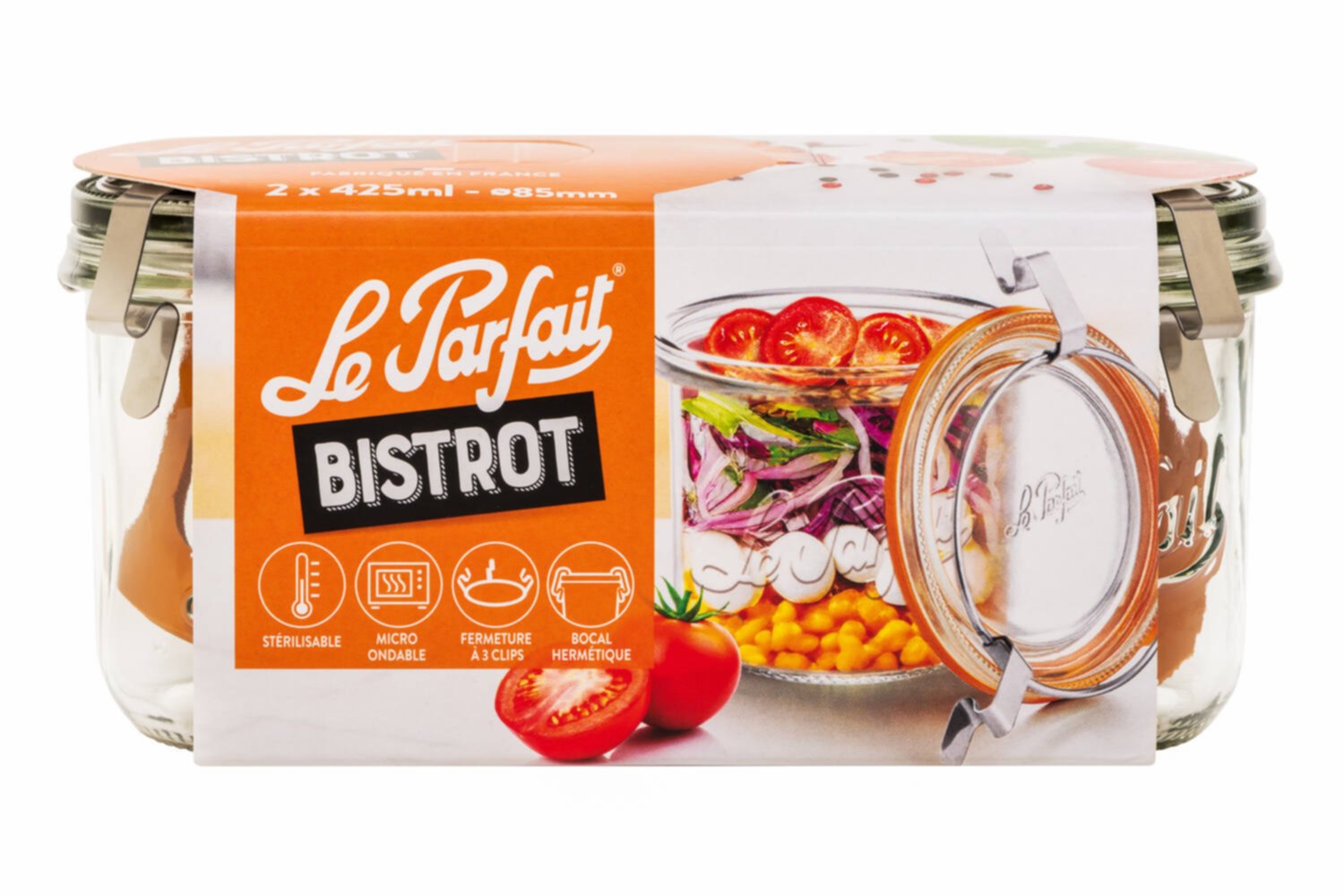 Lot 2 bocaux bistrot 425 ml