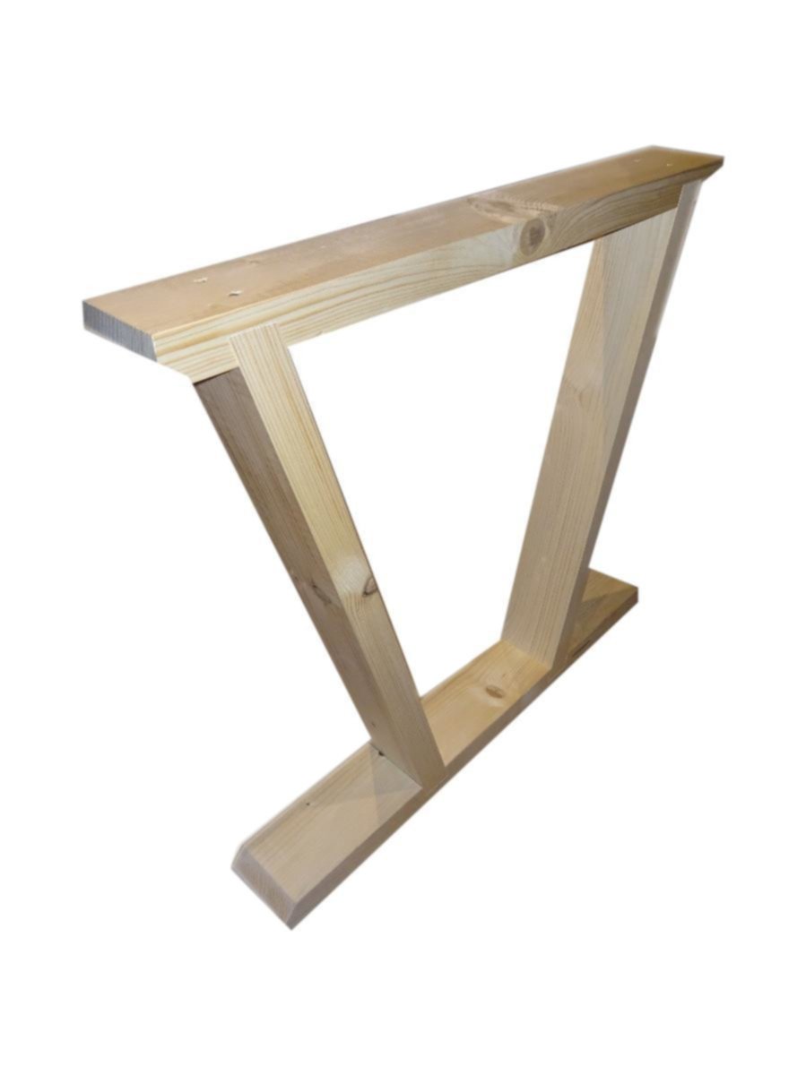 Pied de table bois modèle V 79x74x10,5cm PEFC