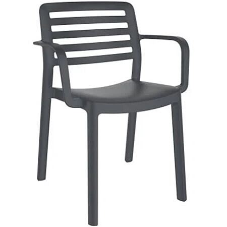 Fauteuil de jardin résine Wind anthracite