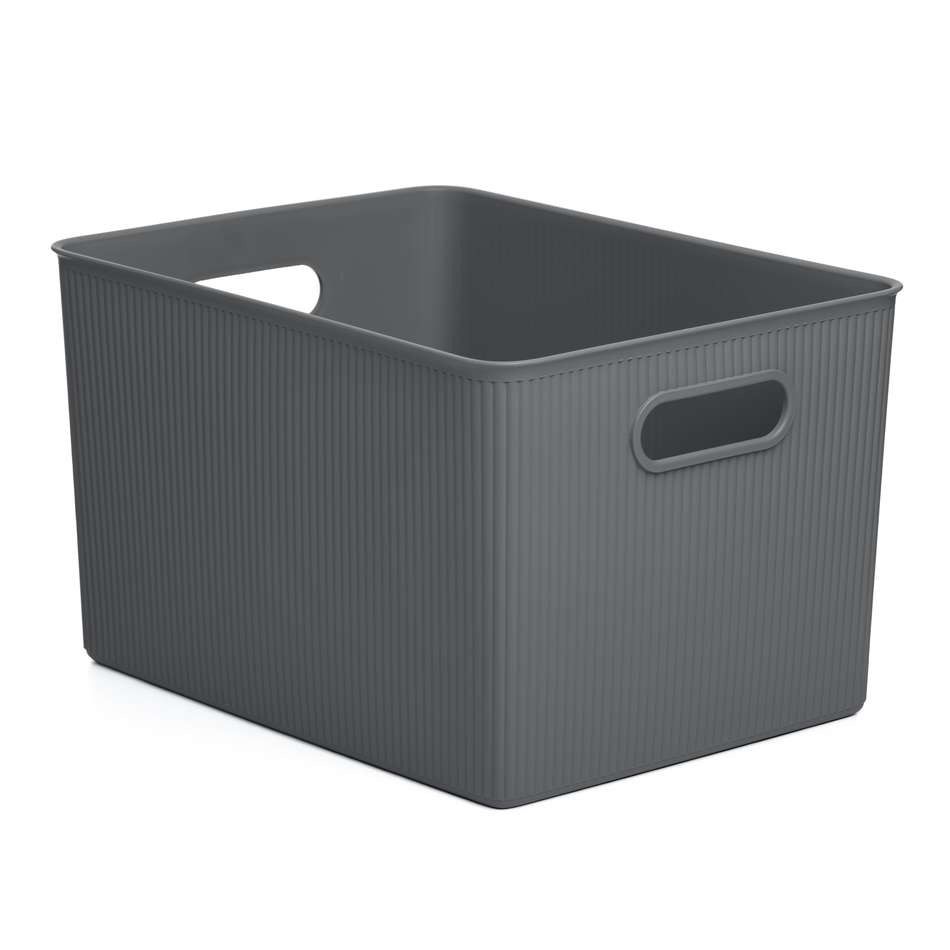 Panier Rangement Baobab 22L Gris Anthracite