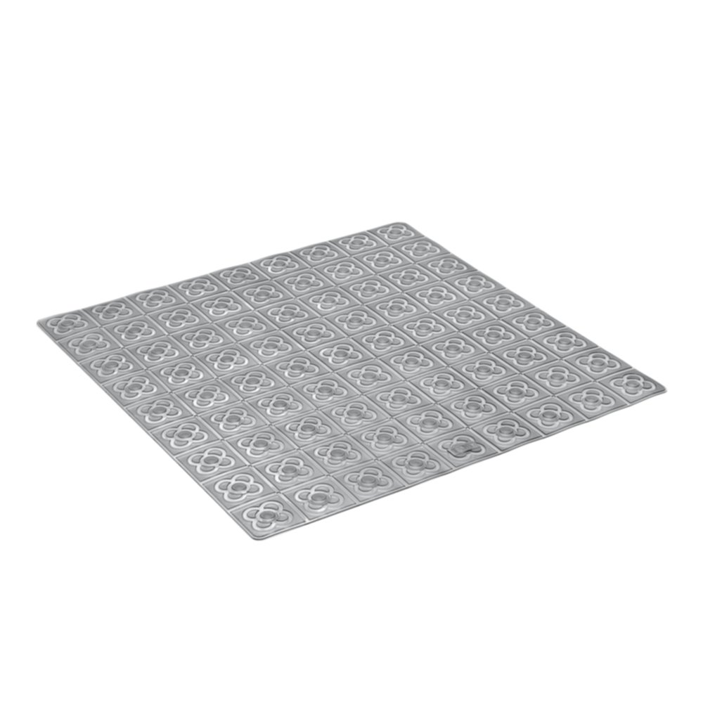 Tapis antidérapant douche Barcelone 54x54cm gris anthracite translucide