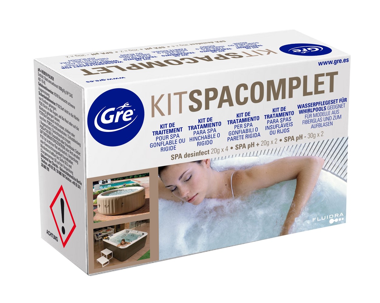 Kit entretien pour spa toutes marques pH et désinfectant - GRE