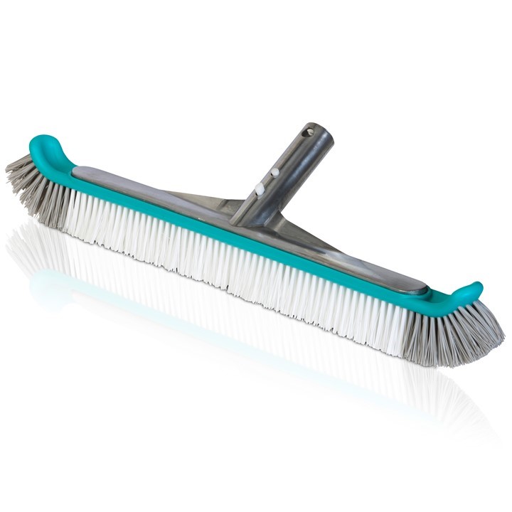 Tête de balai avec brosse pour paroi piscine aluminium Premium 45cm - GRE