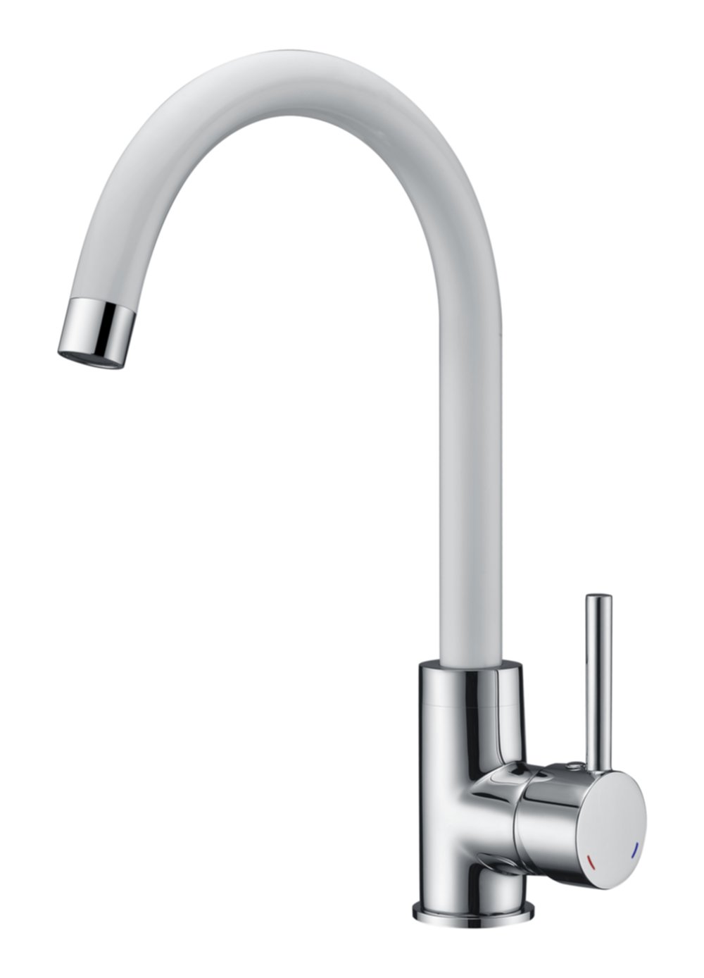 Mitigeur évier Ilo bicolore chrome/blanc – ROUSSEAU