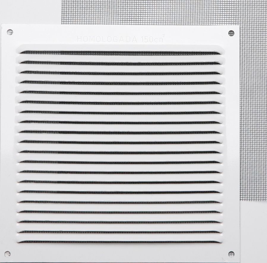 GRILLE ALUMINIUM BLANC À VISSER  17 X 17 CM