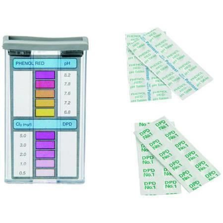 Trousse d'analyse de piscine chlore/pH + pastilles DPD1 - GRE