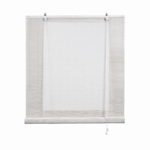 Store enrouleur en bambou Ocres blanc 60x175cm