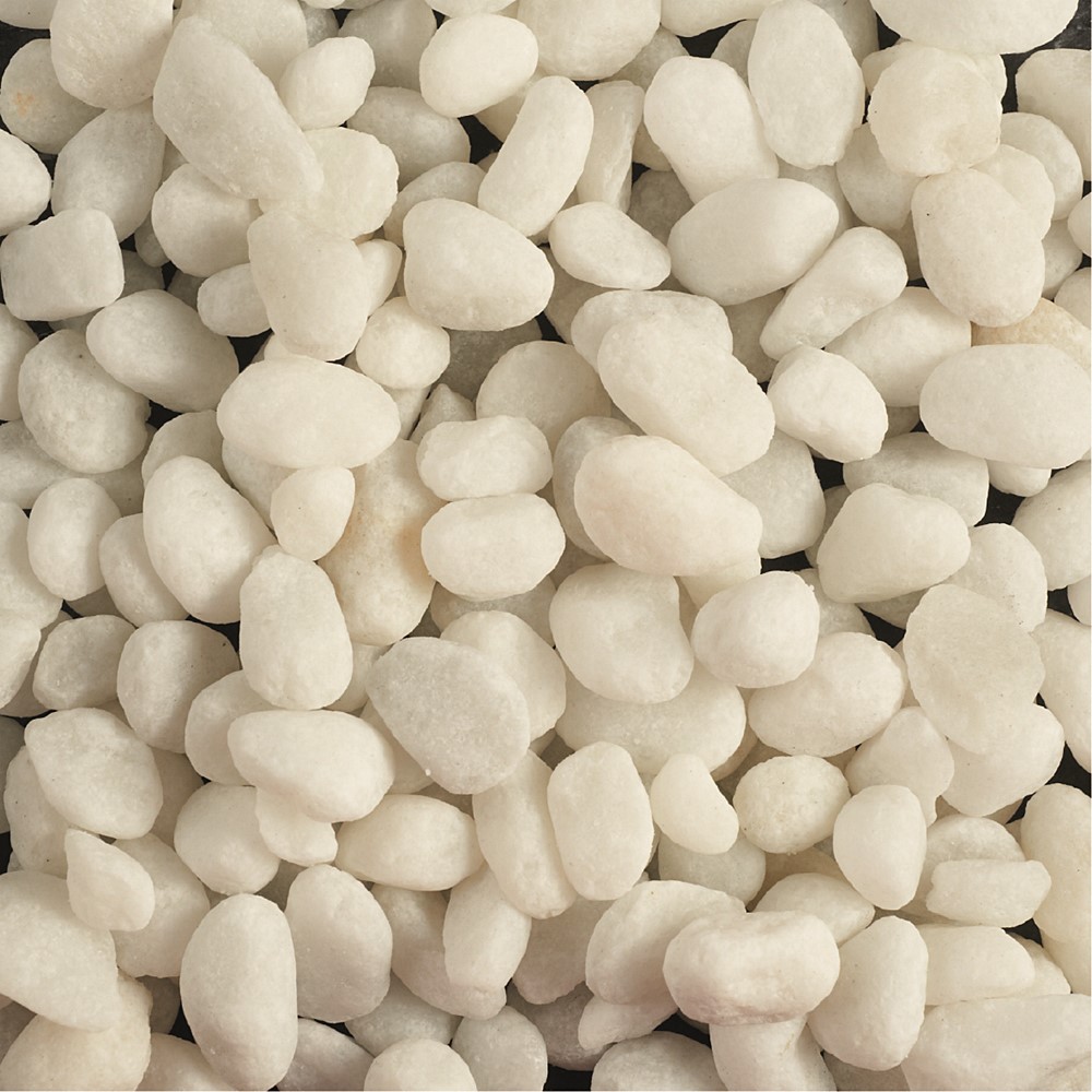 Graviers décoratifs Premium Galet Blanc Spécial 040/060 Mm 20 Kg (66 Filets/Palette) OPTIM BÉTON