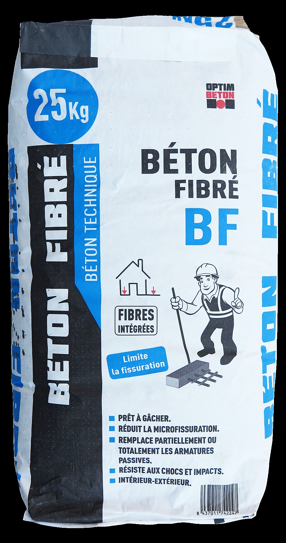 Béton fibré 25kg OPTIM BETON