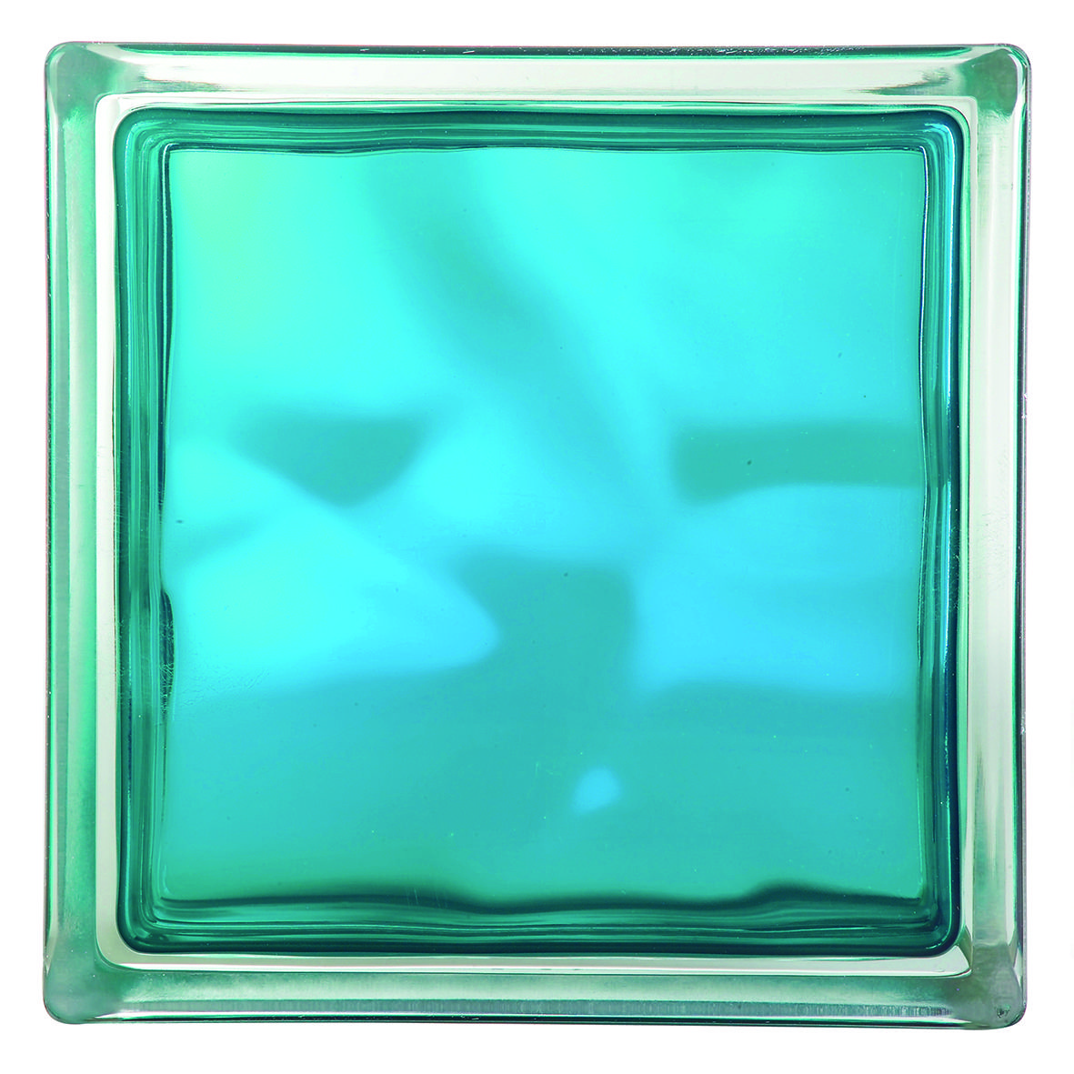 Brique de verre Brilly turquoise 19x19x8cm - VITRABLOK