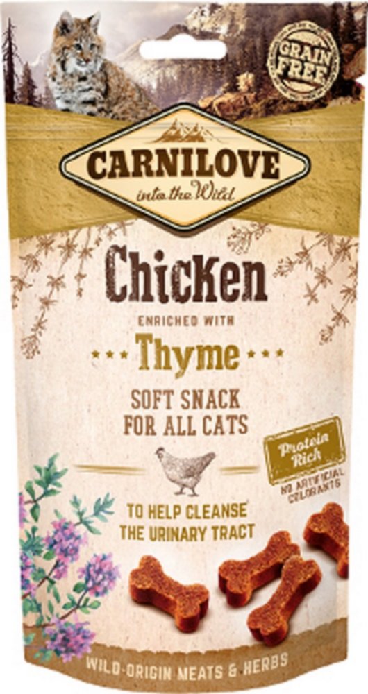 Friandises chat poulet/thym 50gr - CARNILOVE