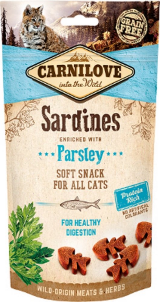 Friandises chat sardines/persil 50gr - CARNILOVE