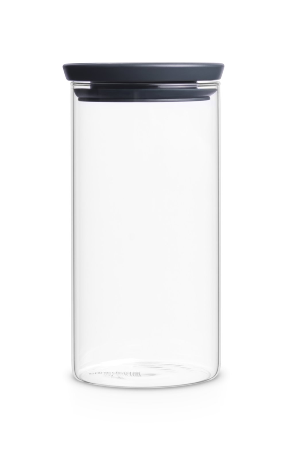 Bocal Empilable en verre 1,1L gris foncé - BRABANTIA