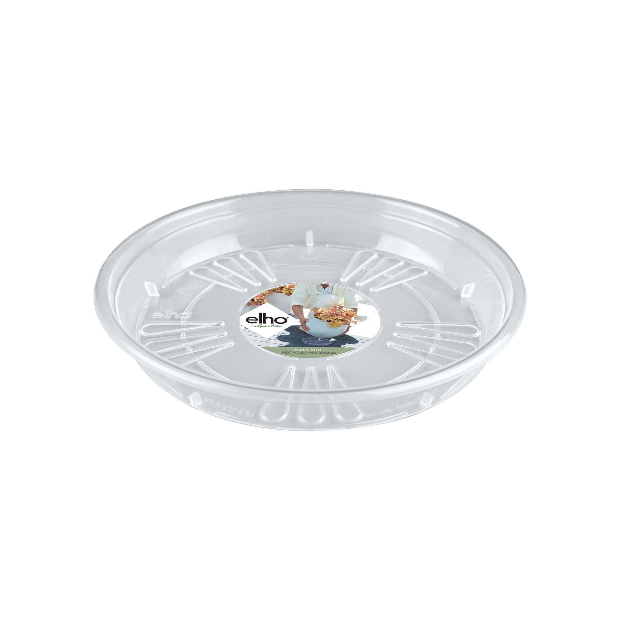 Soucoupe Uni ronde 14cm transparent