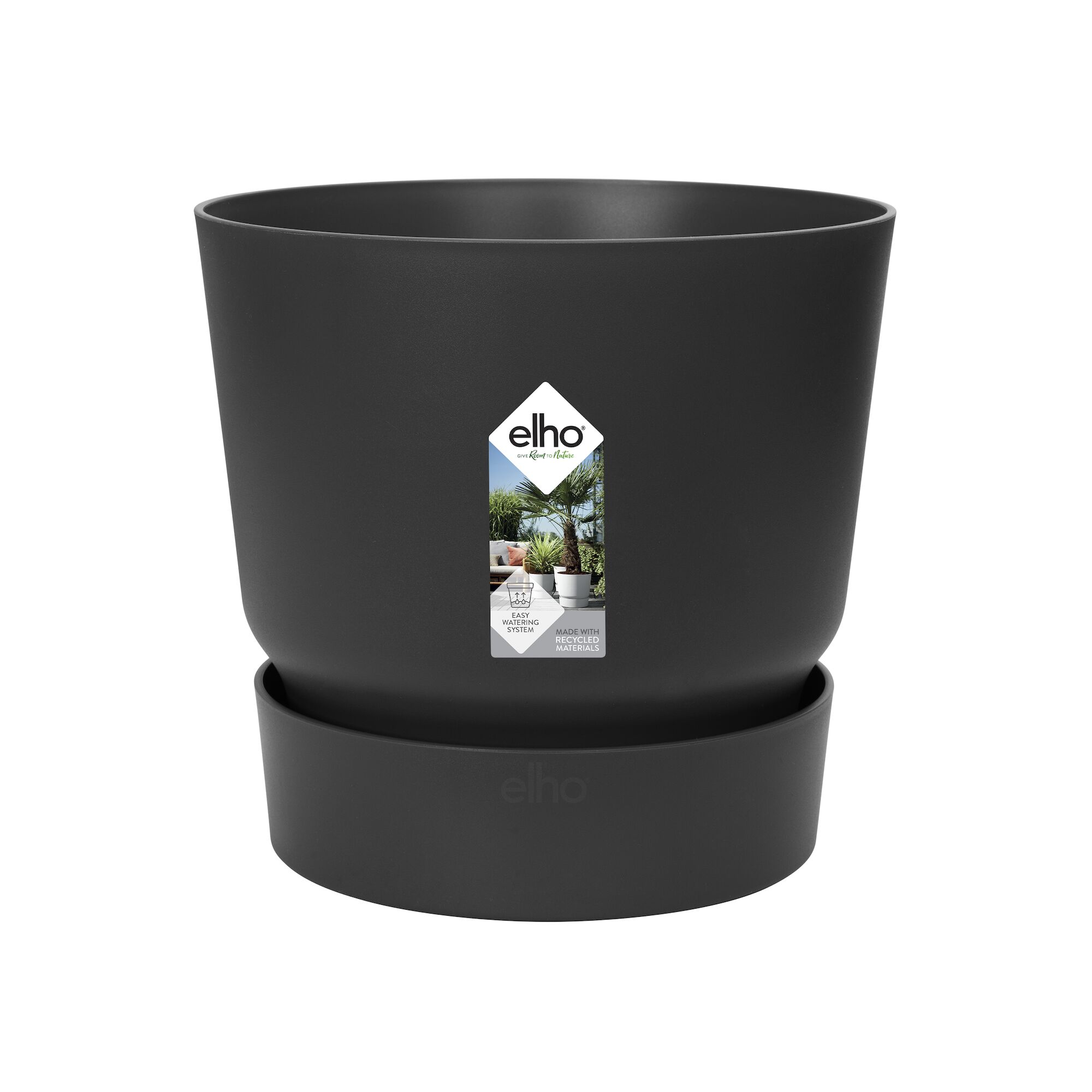 Pot Greenville rond 30cm living noir