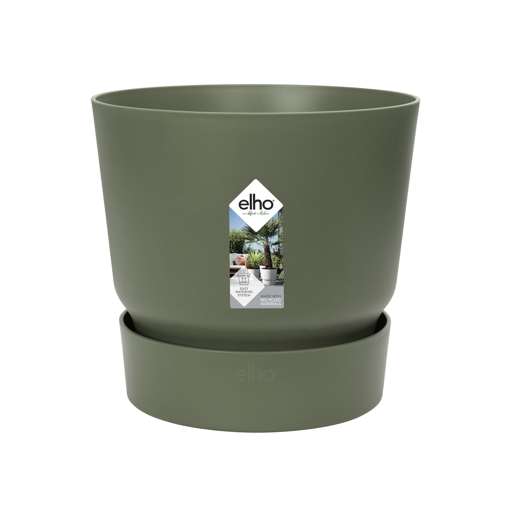 Pot Greenville rond 25cm leaf green